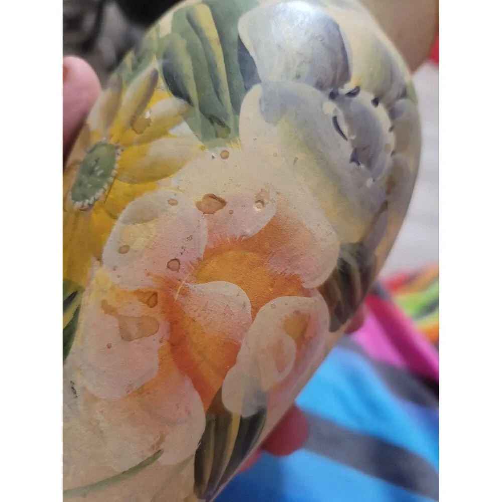 Vintage Floral Painted Vase